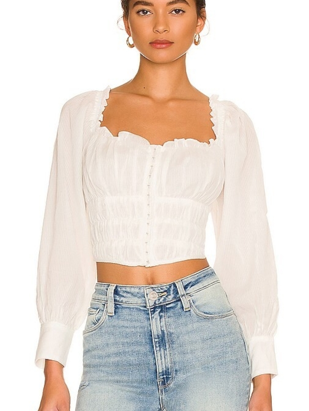 ASTR Amber Corset Top in Off White Small NWT